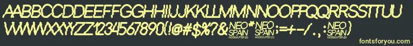 fuente Neo Spain – Fuentes Amarillas Sobre Fondo Negro