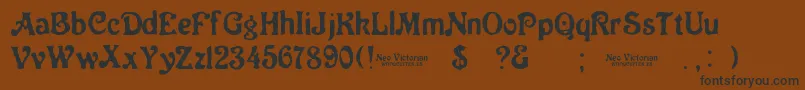 Neo Victorian Font – Black Fonts on Brown Background