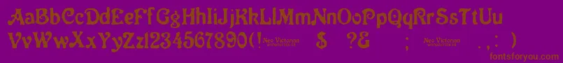 Neo Victorian Font – Brown Fonts on Purple Background