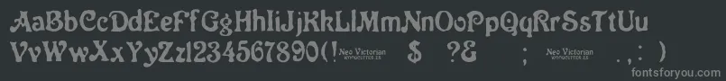 Neo Victorian Font – Gray Fonts on Black Background