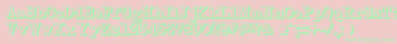 NeoBulletin Extruded Font – Green Fonts on Pink Background