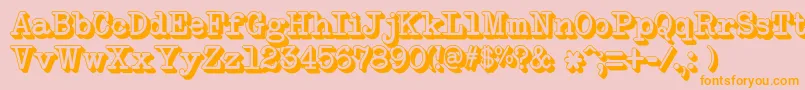 NeoBulletin Extruded Font – Orange Fonts on Pink Background