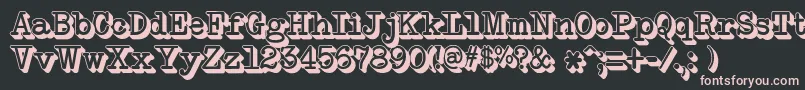 NeoBulletin Extruded Font – Pink Fonts on Black Background