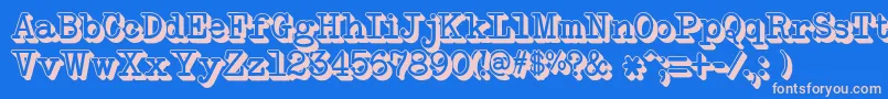 NeoBulletin Extruded Font – Pink Fonts on Blue Background