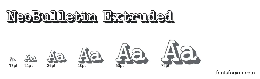 NeoBulletin Extruded Font Sizes