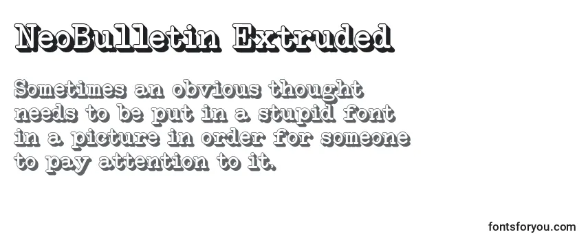NeoBulletin Extruded Font