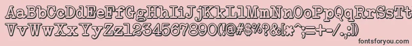 NeoBulletin Shadow Font – Black Fonts on Pink Background