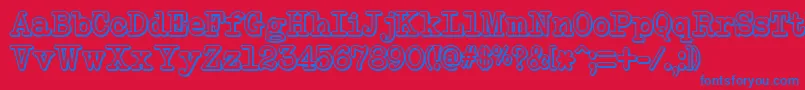 fuente NeoBulletin Shadow – Fuentes Azules Sobre Fondo Rojo