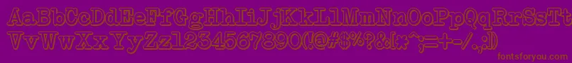 NeoBulletin Shadow Font – Brown Fonts on Purple Background