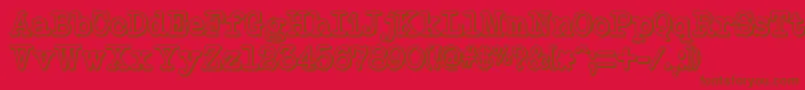 フォントNeoBulletin Shadow – 赤い背景に茶色の文字
