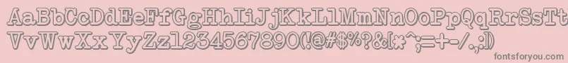 NeoBulletin Shadow Font – Gray Fonts on Pink Background