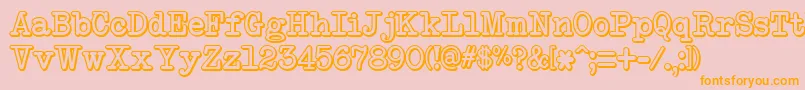 NeoBulletin Shadow Font – Orange Fonts on Pink Background