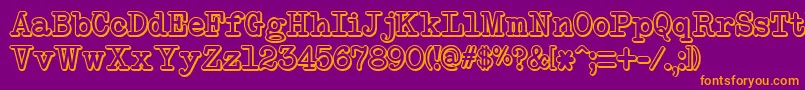 NeoBulletin Shadow Font – Orange Fonts on Purple Background