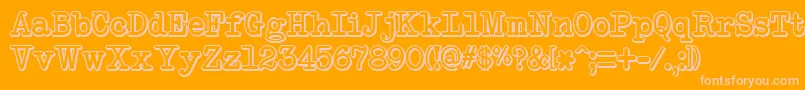 NeoBulletin Shadow-Schriftart – Rosa Schriften auf orangefarbenem Hintergrund
