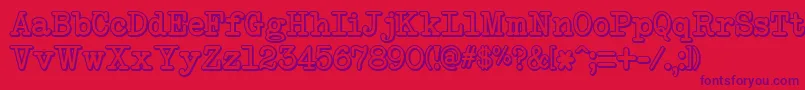 NeoBulletin Shadow Font – Purple Fonts on Red Background