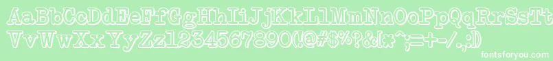 NeoBulletin Shadow Font – White Fonts on Green Background