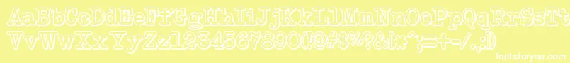 NeoBulletin Shadow Font – White Fonts on Yellow Background