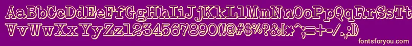 NeoBulletin Shadow Font – Yellow Fonts on Purple Background