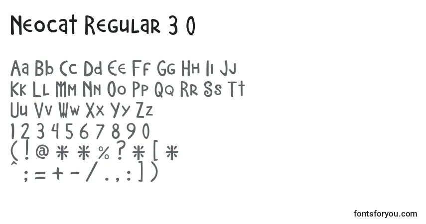Czcionka Neocat Regular 3 0 – alfabet, cyfry, specjalne znaki