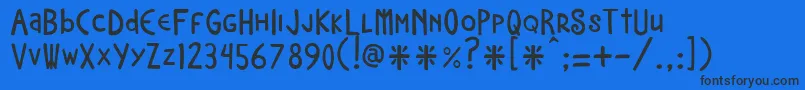 フォントNeocat Regular 3 0 – 黒い文字の青い背景