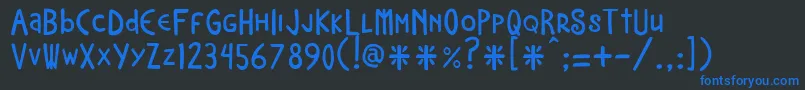 Neocat Regular 3 0 Font – Blue Fonts on Black Background