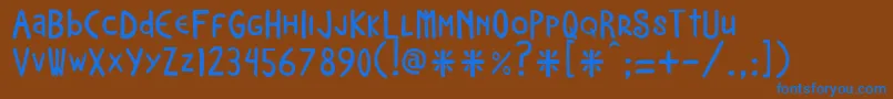 Neocat Regular 3 0 Font – Blue Fonts on Brown Background