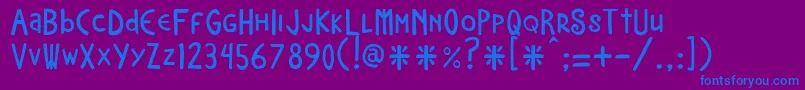 フォントNeocat Regular 3 0 – 紫色の背景に青い文字