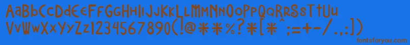 Шрифт Neocat Regular 3 0 – коричневые шрифты на синем фоне