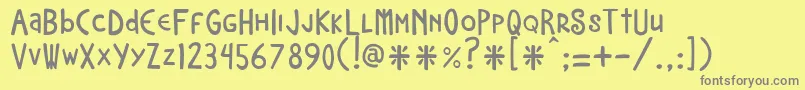 フォントNeocat Regular 3 0 – 黄色の背景に灰色の文字