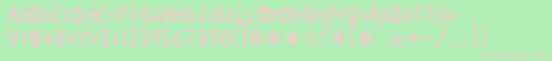 Neocat Regular 3 0 Font – Pink Fonts on Green Background