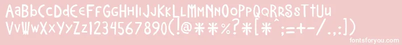 フォントNeocat Regular 3 0 – ピンクの背景に白い文字