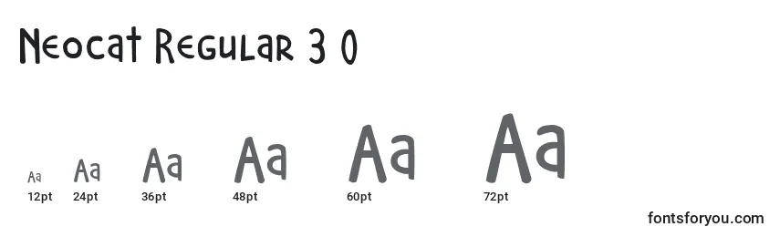 Размеры шрифта Neocat Regular 3 0