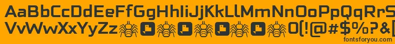 NeoFobia Bold Font – Black Fonts on Orange Background