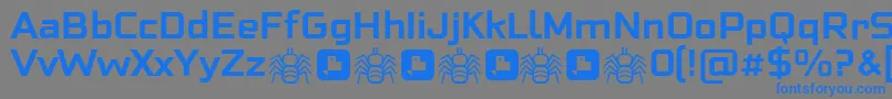 Czcionka NeoFobia Bold – niebieskie czcionki na szarym tle
