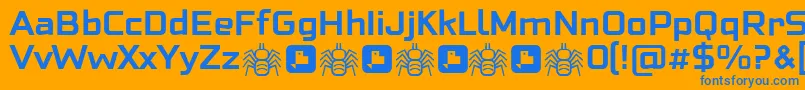 フォントNeoFobia Bold – オレンジの背景に青い文字