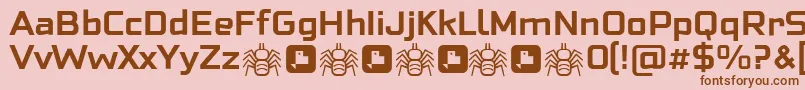 NeoFobia Bold Font – Brown Fonts on Pink Background