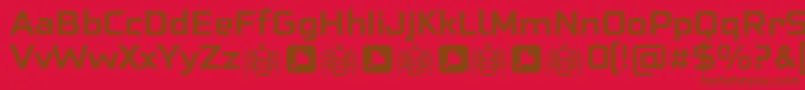 フォントNeoFobia Bold – 赤い背景に茶色の文字