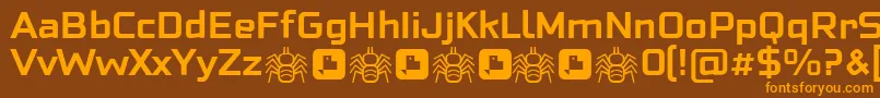 NeoFobia Bold Font – Orange Fonts on Brown Background