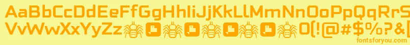 NeoFobia Bold Font – Orange Fonts on Yellow Background
