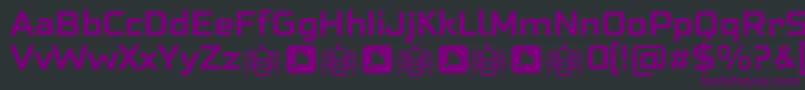 フォントNeoFobia Bold – 黒い背景に紫のフォント
