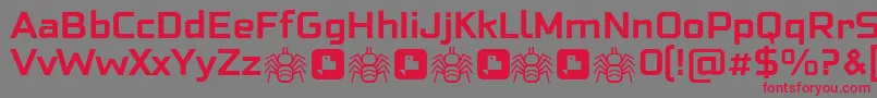 フォントNeoFobia Bold – 赤い文字の灰色の背景