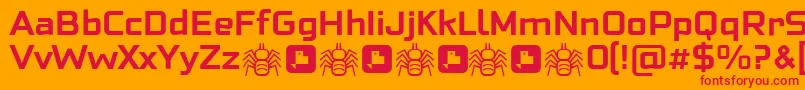 NeoFobia Bold Font – Red Fonts on Orange Background