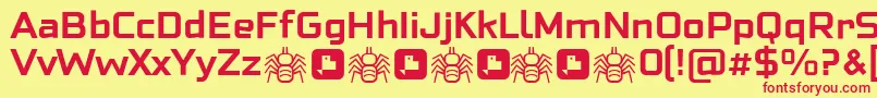 NeoFobia Bold Font – Red Fonts on Yellow Background