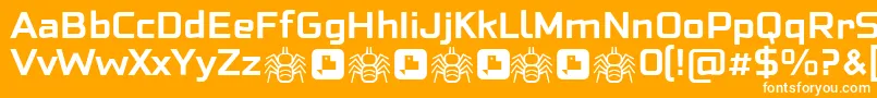 Шрифт NeoFobia Bold – белые шрифты на оранжевом фоне