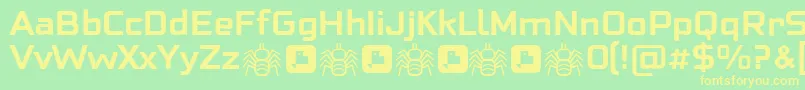 NeoFobia Bold Font – Yellow Fonts on Green Background