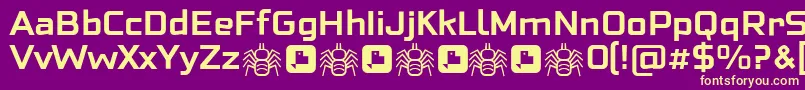 NeoFobia Bold Font – Yellow Fonts on Purple Background
