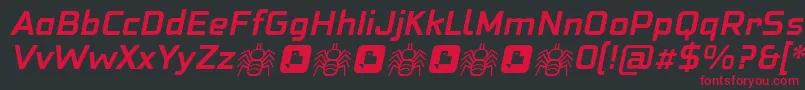 NeoFobia BoldItalic Font – Red Fonts on Black Background