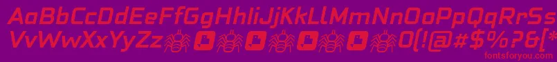 Police NeoFobia BoldItalic – polices rouges sur fond violet