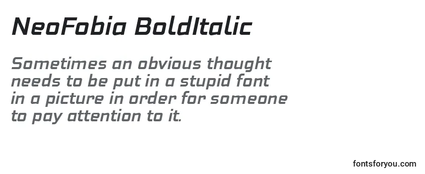 NeoFobia BoldItalic Font