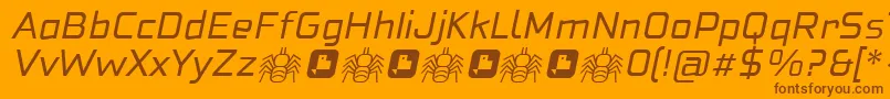 Lisätietoja NeoFobia Italic-fontista NeoFobia Italic-fontti – ruskeat fontit oranssilla taustalla